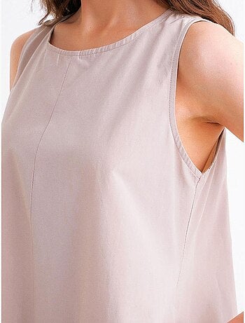 Vestido maxi em popelina com bolsos mixray
