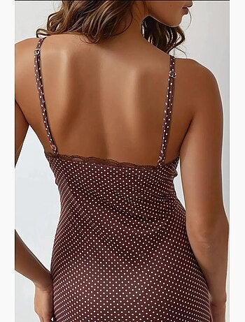 Vestido maxi estampado com decote quadrado e detalhe em renda hiccup