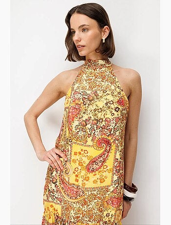 Vestido maxi feminino mixray