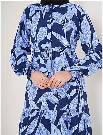 Vestido maxi floral em crepe de viscose bdart