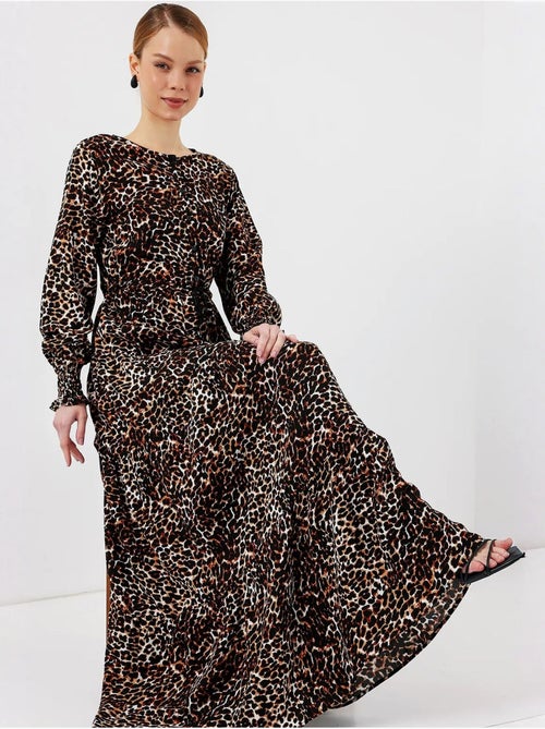 Vestido maxi floral em crepe de viscose bdart - Kiabi Vestido maxi floral em crepe de viscose bdart - Kiabi