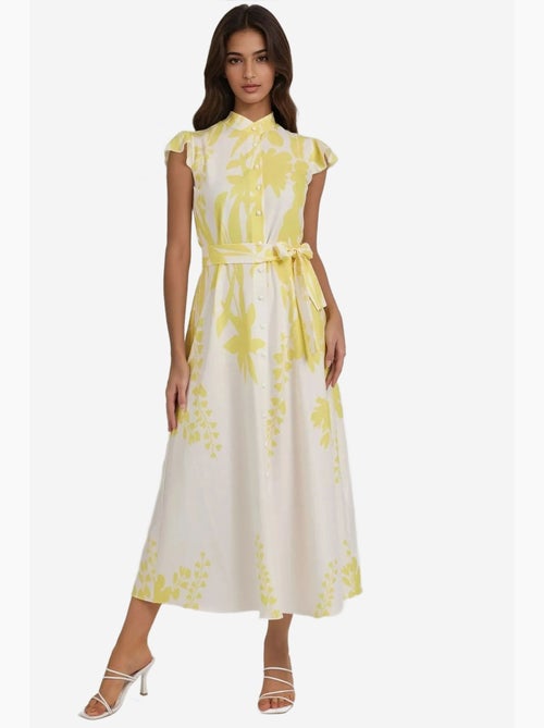 Vestido maxi floral tippet hiccup - Kiabi Vestido maxi floral tippet hiccup - Kiabi