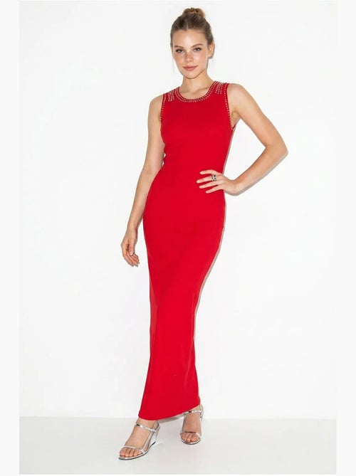 Vestido maxi justo canelado sem mangas lucci - Kiabi Vestido maxi justo canelado sem mangas lucci - Kiabi