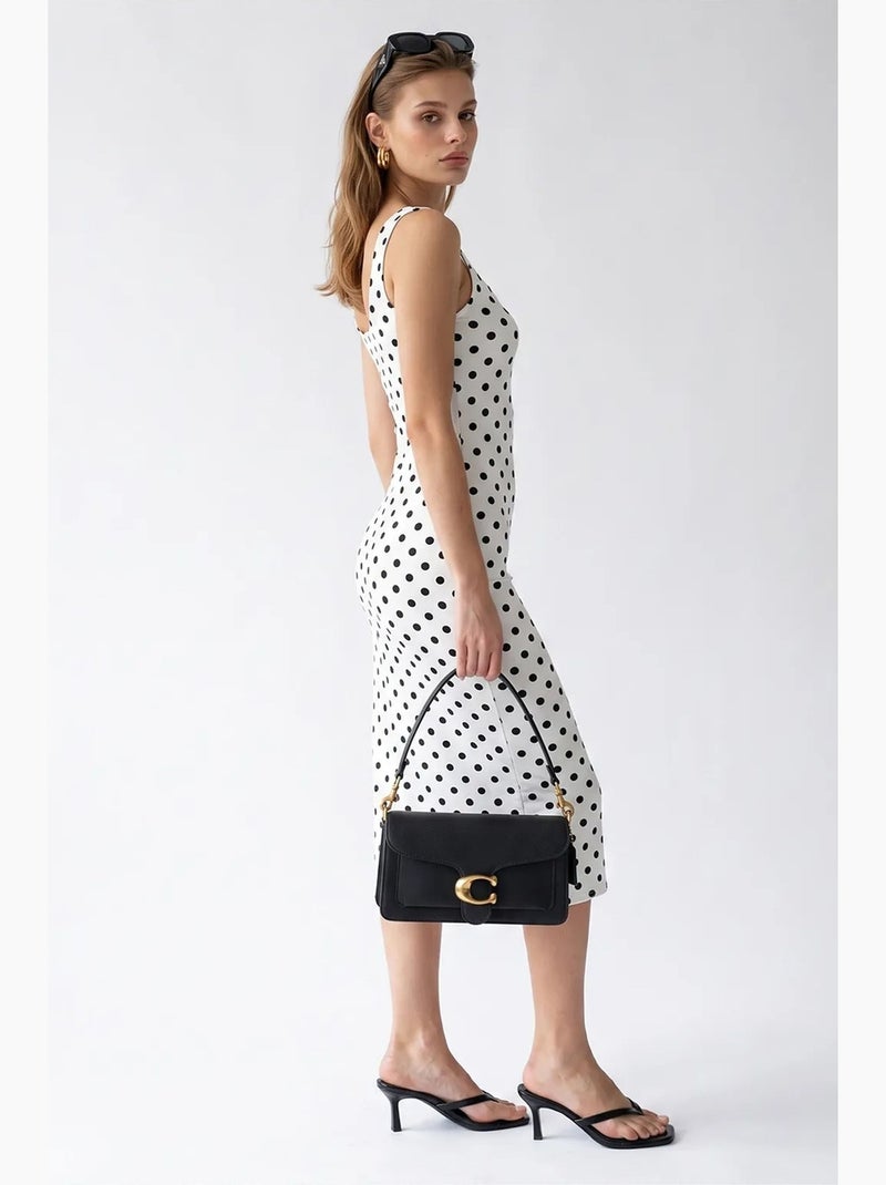 Vestido maxi mixray Branco Preto - Kiabi