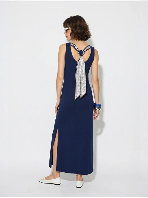 Vestido maxi reto sem mangas com fenda lucci - Kiabi Vestido maxi reto sem mangas com fenda lucci - Kiabi