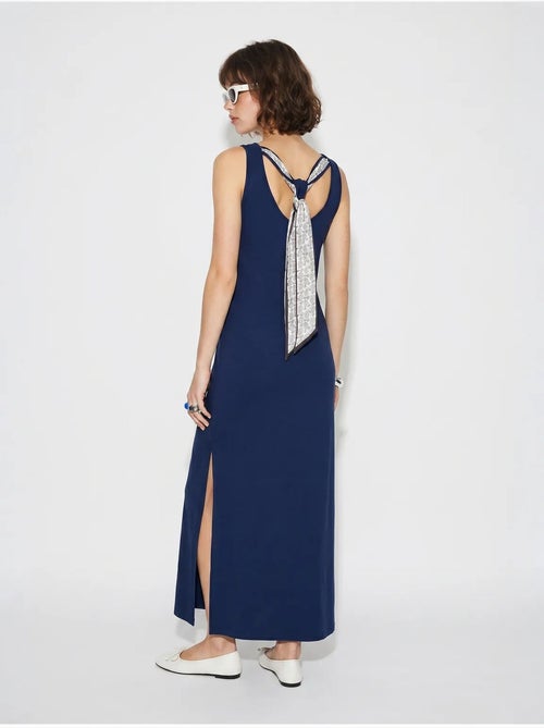 Vestido maxi reto sem mangas com fenda lucci - Kiabi Vestido maxi reto sem mangas com fenda lucci - Kiabi