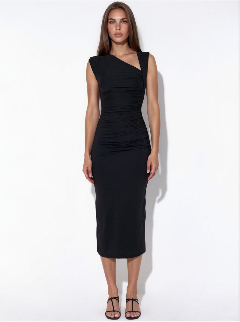 Vestido maxi sem mangas busem Preto - Kiabi