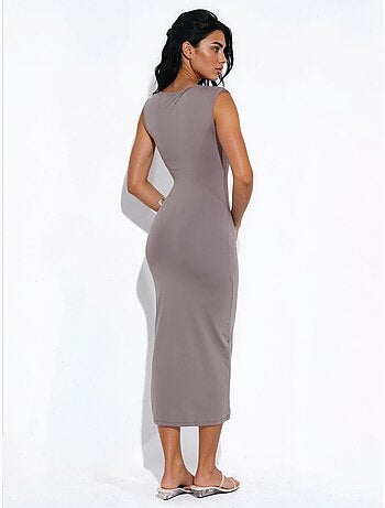 Vestido maxi sem mangas busem