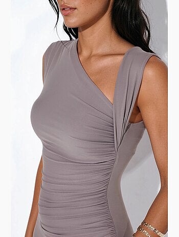 Vestido maxi sem mangas busem