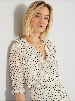 Vestido midi a ponto cheio - Kiabi