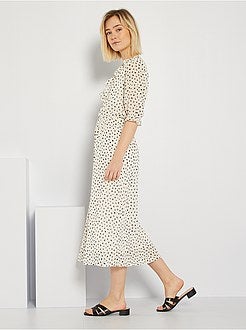 Vestido midi a ponto cheio - Kiabi