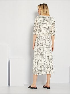 Vestido midi a ponto cheio - Kiabi