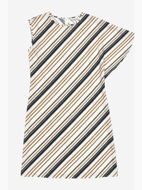 Vestido midi às riscas em liocel my fashion - Kiabi Vestido midi às riscas em liocel my fashion - Kiabi