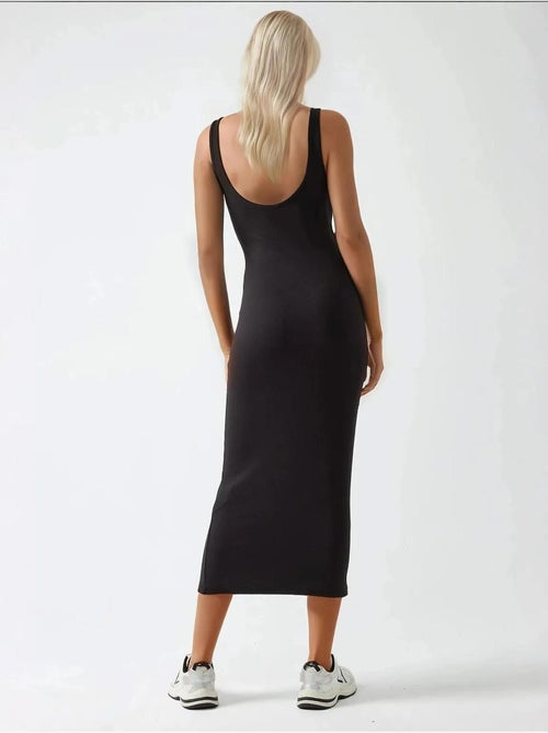Vestido midi básico soft touch hiccup - Kiabi Vestido midi básico soft touch hiccup - Kiabi