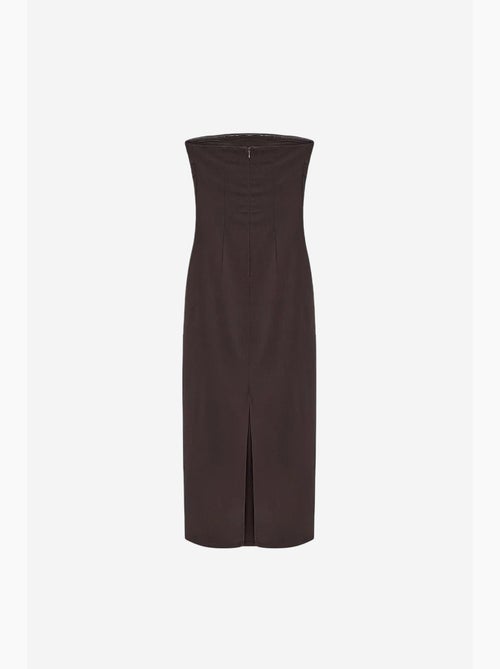 Vestido midi bodycon sem alças com racha dilvin - Kiabi Vestido midi bodycon sem alças com racha dilvin - Kiabi