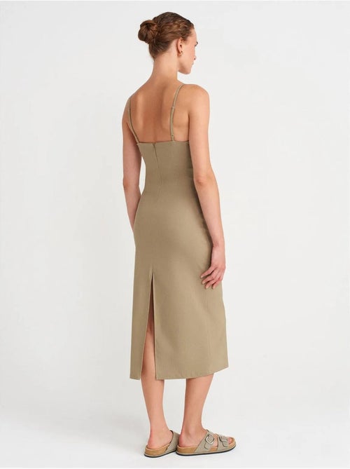 Vestido midi bodycon sem mangas dilvin - Kiabi Vestido midi bodycon sem mangas dilvin - Kiabi