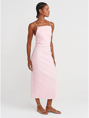 Vestido midi bodycon sem mangas dilvin