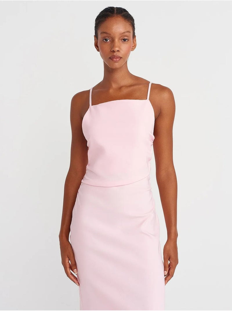 Vestido midi bodycon sem mangas dilvin Rosa-claro - Kiabi