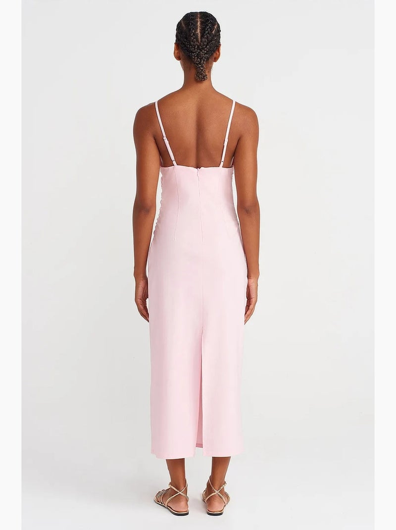 Vestido midi bodycon sem mangas dilvin Rosa-claro - Kiabi
