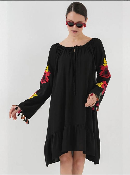 Vestido midi bordado bdart - Kiabi Vestido midi bordado bdart - Kiabi