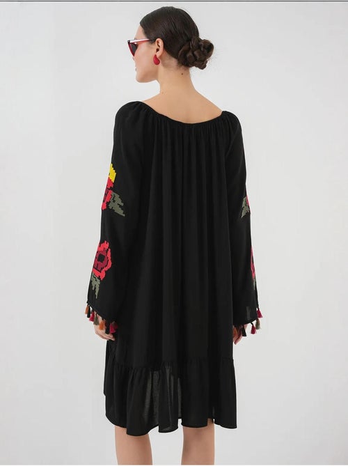 Vestido midi bordado bdart - Kiabi Vestido midi bordado bdart - Kiabi