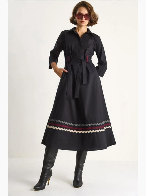 Vestido midi bordado lucci - Kiabi Vestido midi bordado lucci - Kiabi
