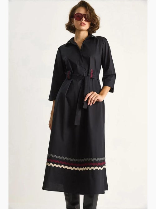 Vestido midi bordado lucci - Kiabi Vestido midi bordado lucci - Kiabi