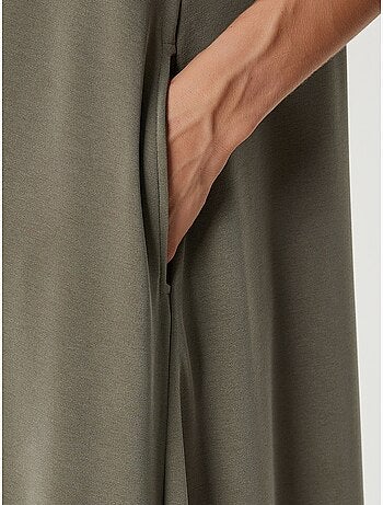 Vestido midi casual de corte solto com bolsos istanbul