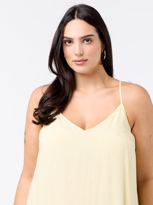Vestido midi com alças ajustáveis - Kiabi Vestido midi com alças ajustáveis - Kiabi