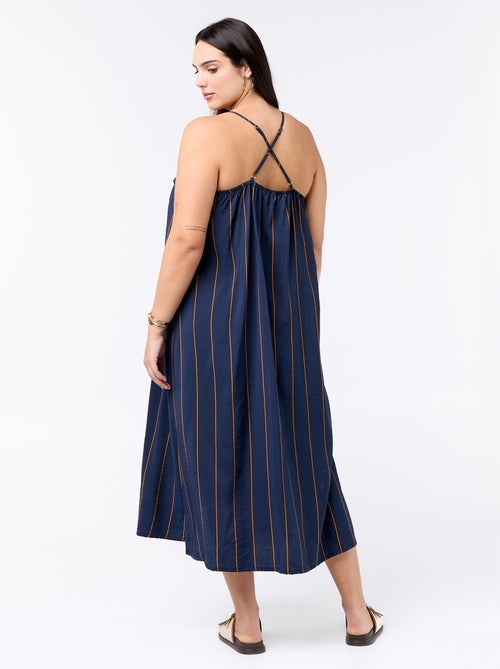 Vestido midi com alças ajustáveis - Kiabi