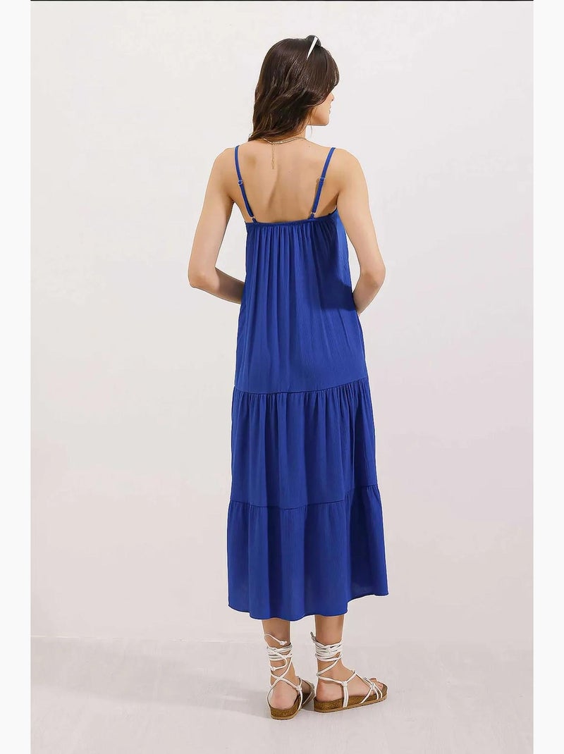 Vestido midi com alças bdart Azul-elétrico - Kiabi