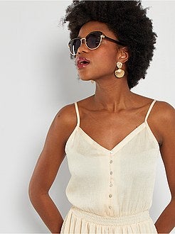 Vestido midi com alças finas - Kiabi