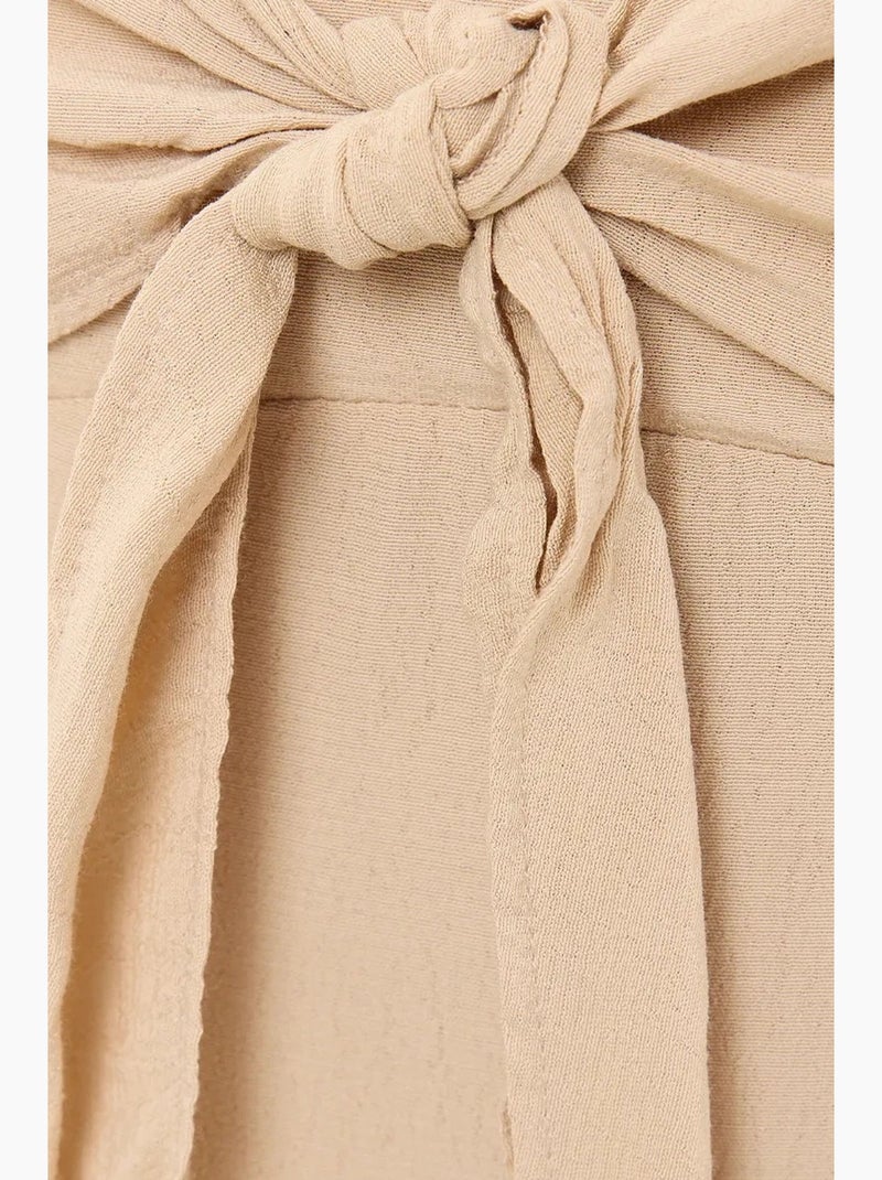 Vestido midi com alças finas e atilhos à frente hiccup Bege natural - Kiabi