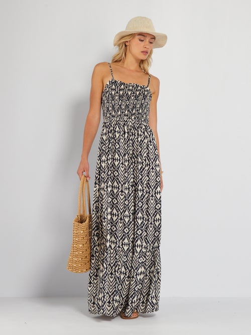 Vestido midi com alças finas - Kiabi