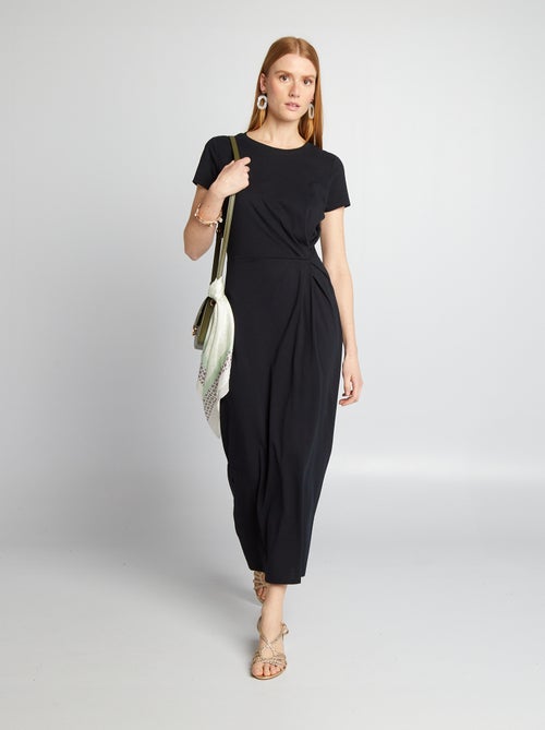 Vestido midi com cintura marcada - Kiabi