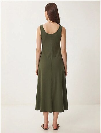 Vestido midi com decote em u istanbul