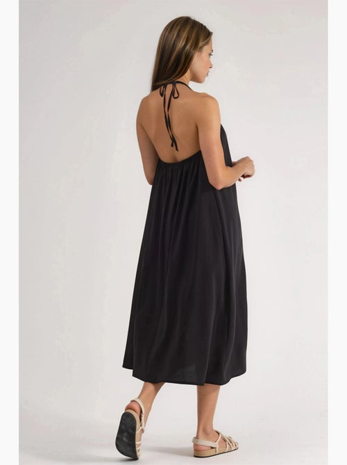 Vestido midi com decote halter busem - Kiabi Vestido midi com decote halter busem - Kiabi