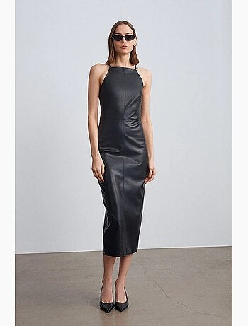 Vestido midi com decote halter dilvin