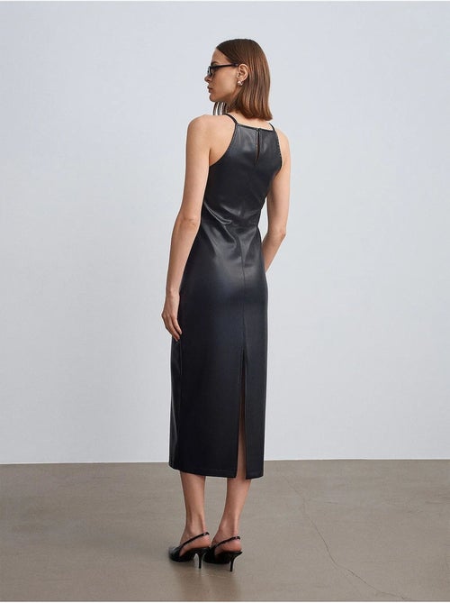 Vestido midi com decote halter dilvin - Kiabi Vestido midi com decote halter dilvin - Kiabi