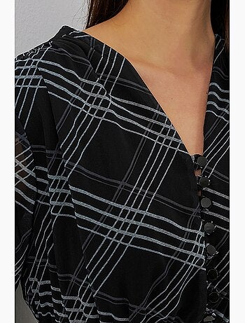 Vestido midi com estampado de leopardo e decote em v bdart