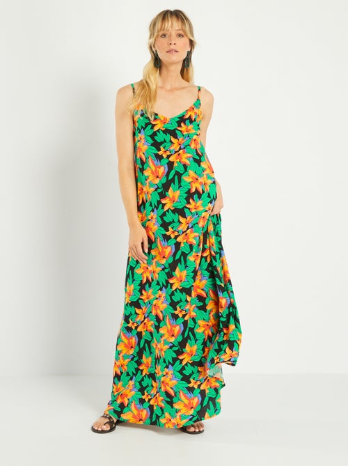 Vestido midi com estampado - Kiabi