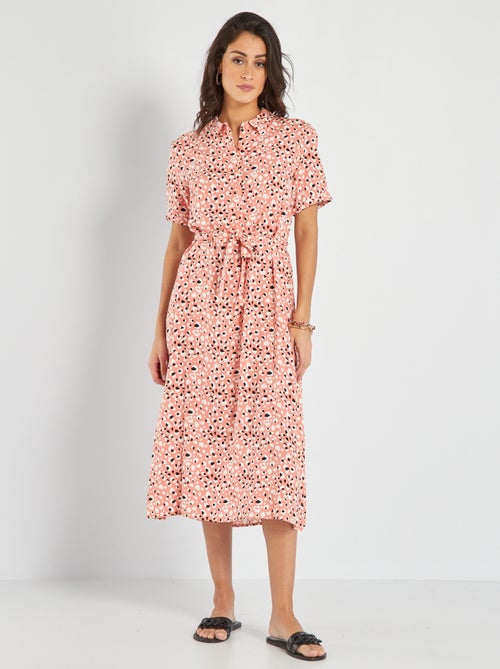 Vestido midi com estampado - Kiabi