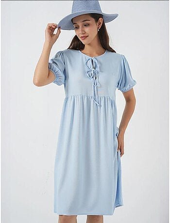Vestido midi com fecho de laço bdart