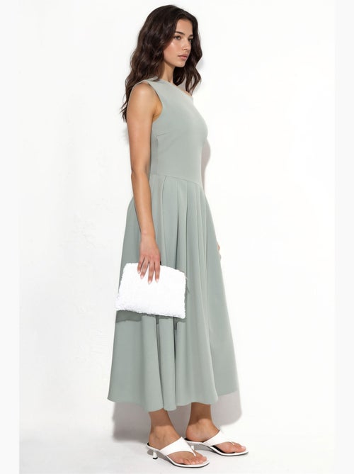 Vestido midi com gola assimétrica hiccup - Kiabi