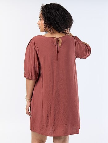 Vestido midi com mangas balão
