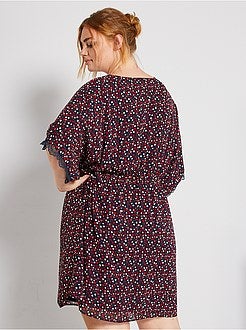 Vestido midi com pormenores em renda - Kiabi