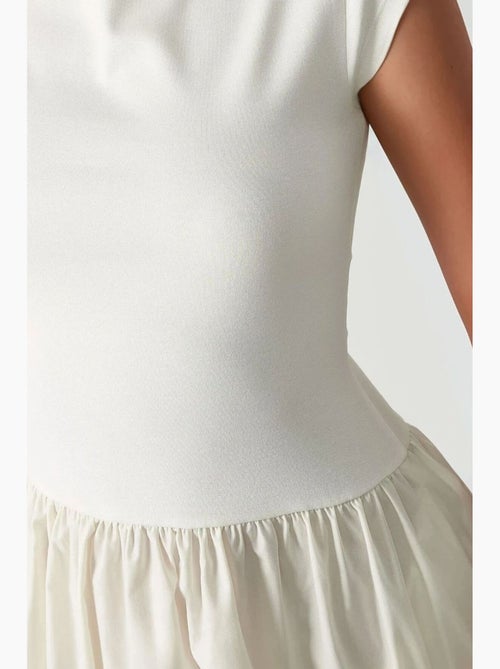 Vestido midi contrastante hiccup - Kiabi Vestido midi contrastante hiccup - Kiabi