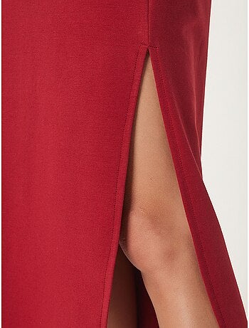 Vestido midi de algodão com racha istanbul