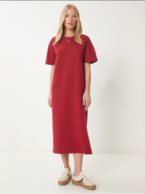 Vestido midi de algodão com racha istanbul - Kiabi Vestido midi de algodão com racha istanbul - Kiabi