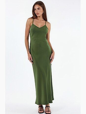 Vestido midi de cetim